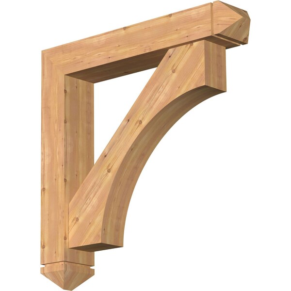 Ekena Millwork Westlake Arts and Crafts Smooth Bracket w/ Offset Brace, Western Red Cedar, 7 1/2"W x 42"D x 42"H BKT0806X42X42WTL03SWR - main